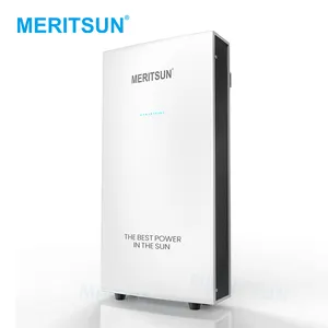 Patented technology MeritSun Wall mounted Battery 2 solar energy System built in inverter and Lithium battery