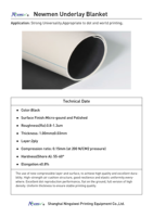 Couvertures d'impression rouleau de caoutchouc offset couverture de sous-couche Newmen matériaux d'impression de couverture d'impression offset