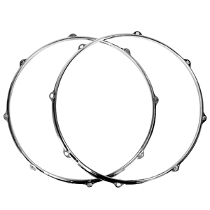 Venta al por mayor 14 pulgadas 8 agujeros 10 agujeros Kit de tambor anillo inferior con 1,2mm Chapado en plata acabado para bombo accesorios Drum Circle - Product Image 1