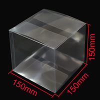 Boîte en plastique transparente 150x150x150mm pour cadeaux de fêtes, bonbons, emballage de faveurs de mariage