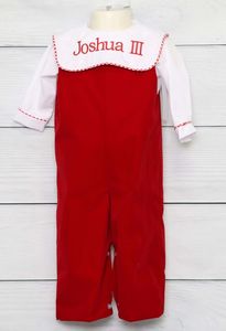 Barboteuse rouge personnalisée en velours côtelé pour bébé garçon, vêtements longs en coton uni pour <span class=keywords><strong>petite</strong></span> fille, combinaison avec nœud latéral pour bébé, 2025 - Product Image 6