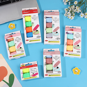 Ensemble de <span class=keywords><strong>mini</strong></span>-surligneurs - 12 couleurs, stylos marqueurs fluorescents <span class=keywords><strong>pastel</strong></span> portables à pointe oblique, fournitures scolaires, organisation de bureau, journalisation - Product Image 1