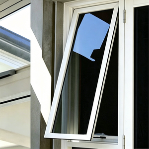 Fenêtres à profil bas en aluminium biseauté avec verre <span class=keywords><strong>anthracite</strong></span>, à ouverture par le haut, pour façades de bâtiments modernes - Product Image 6