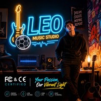 Lumières décoratives personnalisées pour la maison, enseigne néon pour la décoration murale de la pièce, enseignes en acrylique LED personnalisées, cadeau d'art pour studio de musique, football