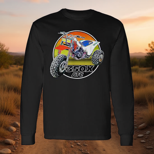350X Atc Three Wheeler Vintage Retro Camiseta de manga larga - Product Image 3