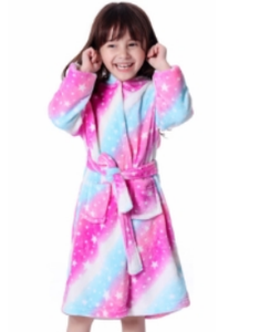 Vente chaude Super Doux Filles Robes Tissé Flanelle Polaire À Capuche Licorne Cape <span class=keywords><strong>Peignoir</strong></span> pour Enfants Usage Domestique - Product Image 4