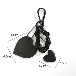 Llavero de Cuero con Forma de Corazón, Colgante de Cuero PU para Bolso, Llavero para Coche, Adorno para Bolso, Regalos para Mujer - Product Image 2