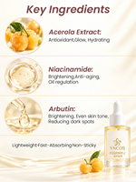 Crème hydratante anti-âge OEM, éclaircissante, illuminatrice, à la niacinamide, renforce la barrière cutanée, sérum facial à la vitamine C