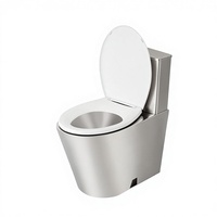 Toilettes à poser en acier inoxydable à dessin profond, design moderne et simple, fabricants de Ningbo