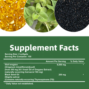 Capsules d'huile d'origan en vrac, directement de l'usine, avec huile de nigelle pour le soutien immunitaire et antioxydant - Product Image 3