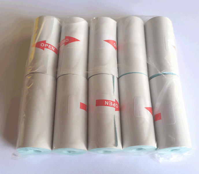 50 rouleaux de papier adhésif blanc