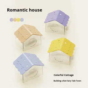 Nichoir pour <span class=keywords><strong>hamster</strong></span> Tafit en plastique, motif ciel étoilé, plusieurs couleurs disponibles, maison pour <span class=keywords><strong>hamster</strong></span> syrien, petits animaux, accessoires pour <span class=keywords><strong>hamster</strong></span> - Product Image 3