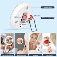 Miroir cosmétique de voyage de bureau MLG à multiples grossissements, avec éclairage LED tactile intelligent à intensité variable, personnalisable OEM ODM, vente en gros