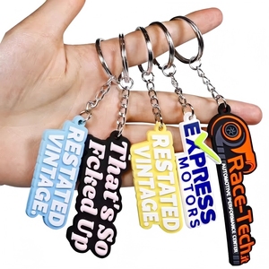 Ai-Mich Custom PVC Keychain Personalized 3D Soft Rubber Promotional Gift With Carabiner for Bag Car Pendant Charm