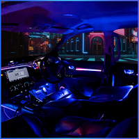 Éclairage d'ambiance dynamique LED TMPRO Auto Car RHD 64 couleurs synchronisé avec la musique pour Toyota Hilux 2015-2024, système d'éclairage intérieur multicolore