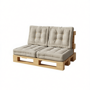 4 Cuscini Indipendenti per Divano da Giardino, 80x60 cm Seduta, 50x60 cm Schienale, Spessore 12 cm, Resistenti per Uso Esterno - Product Image 1