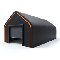 Structure de tente d'entrepôt en acier galvanisé certifiée pour la construction de hangars ronds, abris, conteneurs de stockage et structures à armature circulaire, pour applications minières et arènes