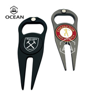 Tees de golf personnalisés de bonne qualité, fabricants de fourches de pitch, fourche verte créative personnalisée pour le golf