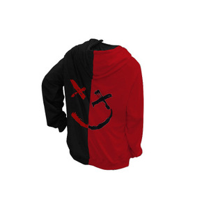 Hombre de <span class=keywords><strong>la</strong></span> calle desgaste hombres <span class=keywords><strong>sonrisa</strong></span> sudaderas Tops Patchwork ropa con capucha - Product Image 5