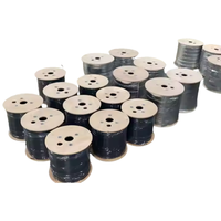 GJYXCH-2 en bois extérieur triple en acier fibre optique équipement 1.0mm noir messager G657A1 G657A2 FTTH Fibra goutte 2km 2 Hilos