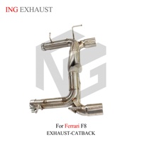 ING SUS304 Z-Pipe Straight-Through Catback pour Ferrari F8 Tributo F154 3.9T 2019+ |   Échappement de course en gros