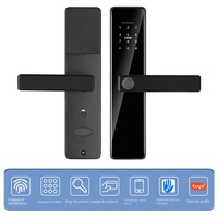 Cerradura Inteligente para Puerta de Madera Allsmart P14, con WiFi, Huella Dactilar, Código, Aleación de Aluminio, Color Negro, App Tuya, para Hogar y Oficina, Venta al Por Mayor