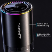 Diffuseur d'arômes pour voiture, désodorisant en métal, projection d'étoiles, lumière RGB, démarrage automatique à une touche, S pour l'intérieur du véhicule