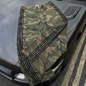 Ensembles de survêtements décontractés pour hommes, style coréen, camouflage, 500 g/m², coupe ample japonaise, avec côtelés, pour garçons, personnalisables - Product Image 1