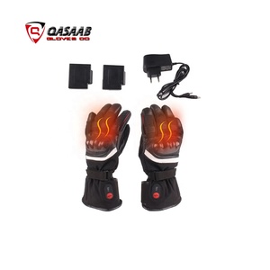 Gants chauffants pour motocyclette Gants en cuir chauffants à batterie, coupe-vent, avec contrôle de la température et isolation électrique - Product Image 2