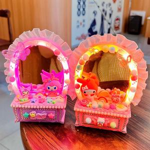 Mesa de tocador de cartón con espejo y pegamento cremoso para manualidades DIY para niños de 4 a 6 años, material plástico - Product Image 2