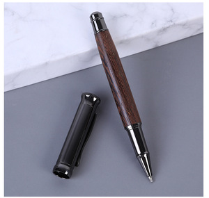 Stylo à bille de luxe pour bureau, excellent logo, corps en métal, écologique, garnitures noires, stylo à bille promotionnel pour signature professionnelle - Product Image 6