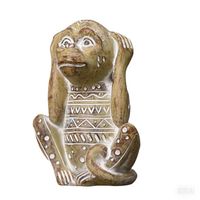 Peinture colorée Singe Sculpture Résine Figurine Décor
