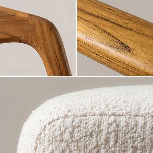 Sillón <span class=keywords><strong>Moderno</strong></span> Ecológico <span class=keywords><strong>Tapizado</strong></span> con Patas de Madera y Respaldo Sólido para Hostelería y Espacios Domésticos - Product Image 4