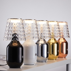 Lampe de table de luxe nordique en cristal, lampe de table tactile moderne en acrylique, lampe de lecture pour chambre à coucher, chevet - Product Image 2