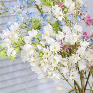 Fleurs artificielles en forme d'étoile, fleurs en soie blanches, vertes, bleues, roses, accessoires de décoration pour mariage et maison - Product Image 3