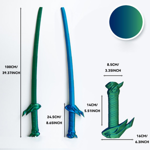 Épée <span class=keywords><strong>Katana</strong></span> en plastique colorée personnalisée imprimée en 3D, jouet télescopique de décompression pour les fans d'anime et les épéistes par Wancai - Product Image 2