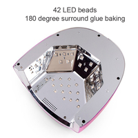 Lampe à ongles UV LED sans fil rechargeable 96W blanche à double lumière avec minuterie 10s/30s/60s/99s pour salon de manucure et nail art