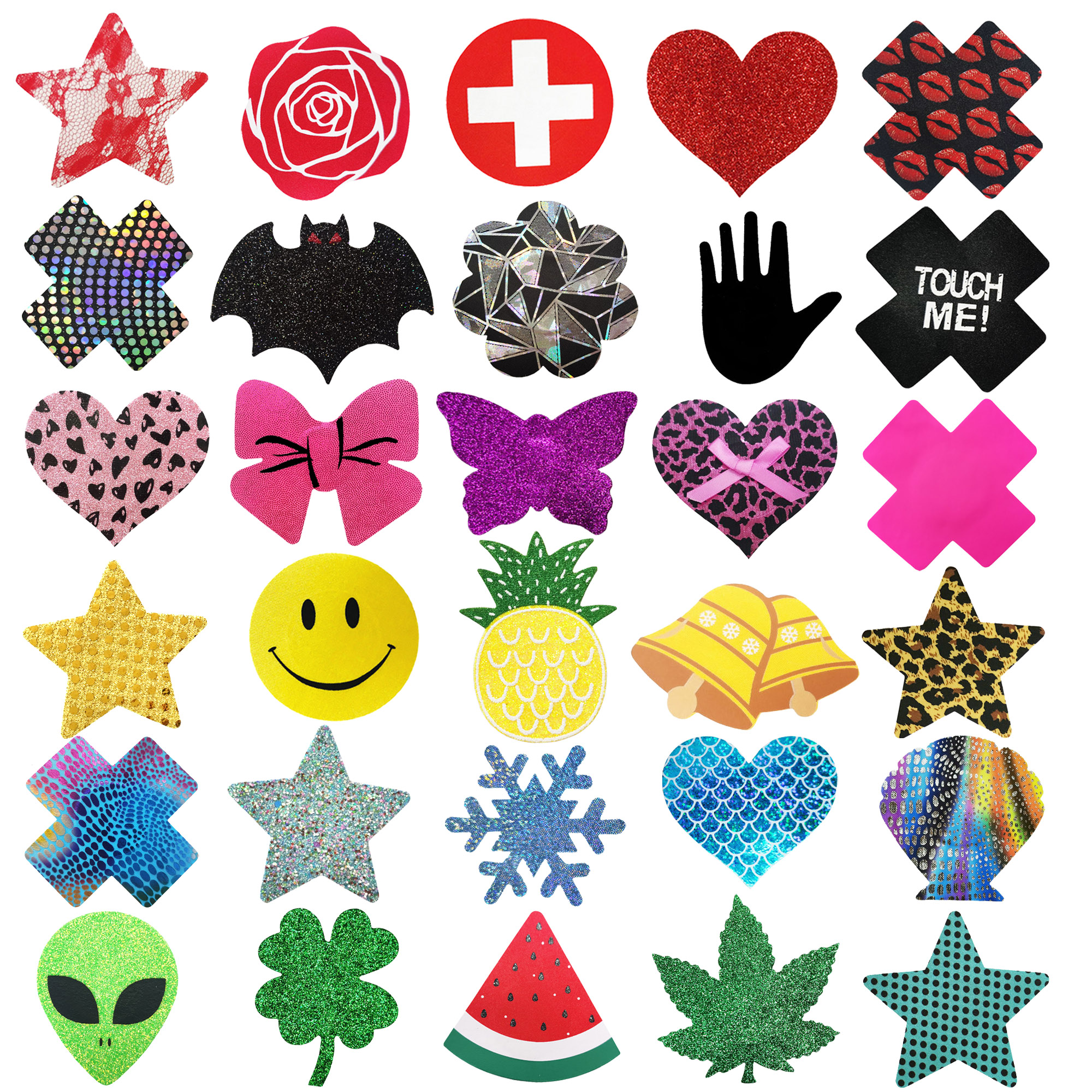 Copricapezzoli Donna Con Stickers Decorati | 12 Paia, Design Glitter E Pizzo | Per Feste E Eventi - Foto 7