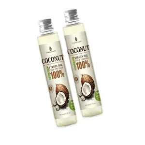 Tamaño 100 ML Aceite de coco virgen prensado en frío orgánico Coco virgen natural Adecuado para cocinar alimentos y productos de cuidado de belleza