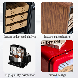 80 لتر سعة كبيرة ثرموستاتي مبرد كهربائي خزانة السيجار مبرد إطار الأرز خزانة السيجار الإلكترونية للكازينو - Product Image 3