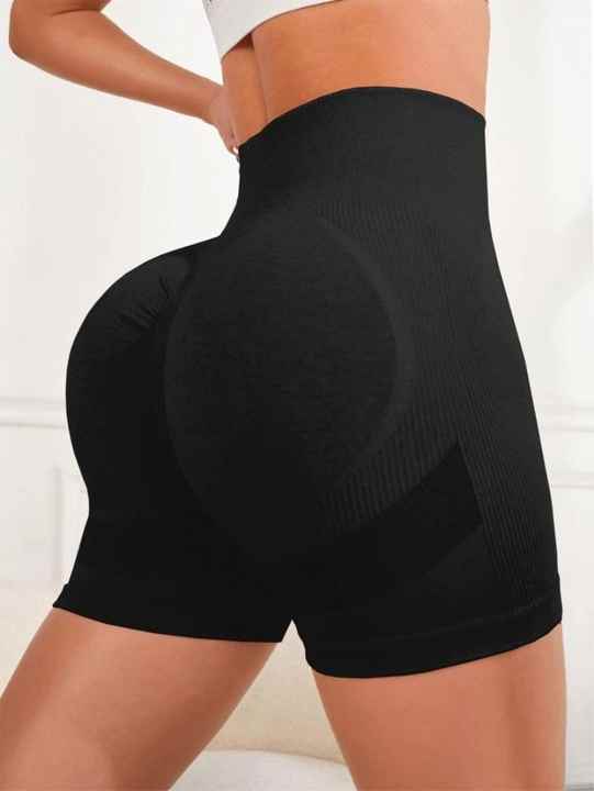 Skin Friendly Sports Biker Seamless Scrunch Butt Lifting Short for Women Quick Drying Breathable Yoga Shorts