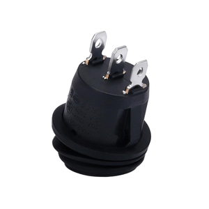 Interrupteur à bascule rond étanche 2 broches ON-OFF IP65 sans voyant, mini interrupteur à bascule étanche noir pour véhicule électrique - Product Image 3