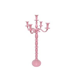 Look classique Style Vintage Unique Design Simple Candélabre Artisanat Indien Brillant Polonais/Nickel Placage Candélabre Pièce Maîtresse - Product Image 2