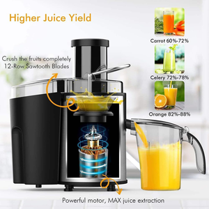 Extracteur de jus lent électrique 2L robuste à nettoyage automatique, à large ouverture, avec séparation de la pulpe et lames en acier inoxydable, pour fruits et légumes, idéal pour la cuisine domestique - Product Image 2