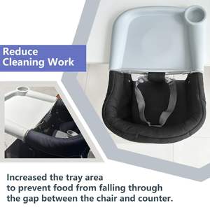 Bandeja de comedor de silicona para bebés, compatible con la silla de mesa rápida <span class=keywords><strong>Inglesina</strong></span> y otras sillas altas con gancho, silla de mesa, bandeja para bebés - Product Image 5