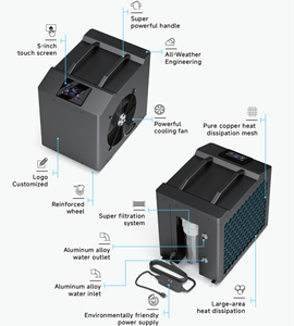 Refrigeratore per Bagno di Ghiaccio 1HP per Palestra, Tecnologia Zero Cryo fino a 0°C ° Macchina di Recupero Commerciale con Disinfezione all'Ozono - Product Image 3