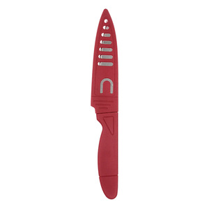 Stainless Steel Portable Red Fruit Knife With Sheath Multi Purpose Kitchen Knife Blade Length Up To 3.9in Matte Finish - Product Image 5