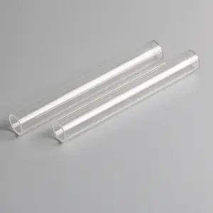 Tubo de vidrio de borosilicato de tamaños múltiples redondo transparente de alta calidad para laboratorio