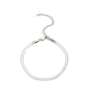 Chaîne de cheville en acier inoxydable or argent chaîne de cheville étendue 4mm hip-hop pour femmes - Product Image 4