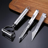 Keuken Gadgets 2026 RVS 3-in-1 Set Fruit Schilmesje Clip Rasp Multifunctionele Groenteschiller